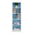 5-Tier Reversible Color Open Shelf Bookcase, White/Pink-256550505