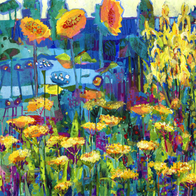 " Yellow Garden I " by Tara Funk Grim Painting Print
