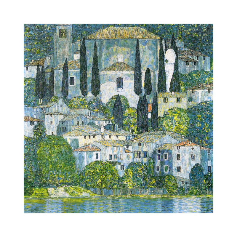 Kirche In Cassone (Church In Cassone) by Gustav Klimt - Wrapped Canvas Print, 93.98 cm H x 93.98 cm W x 1.91 cm D