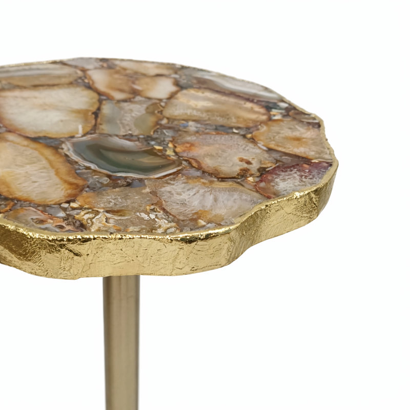 Yellow Agate Top Drink Table