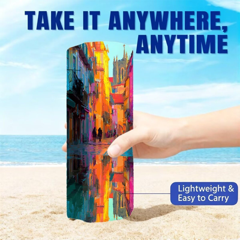 Très grande serviette de plage légère en microfibre City TG