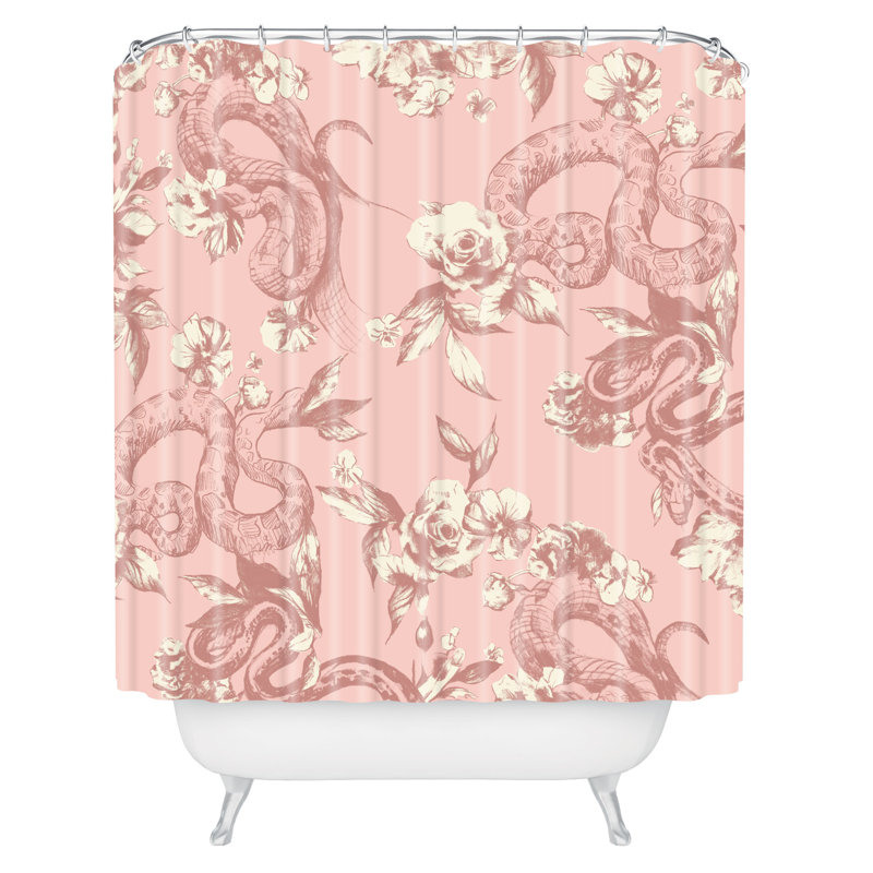 Rideau de douche simple à motif floral