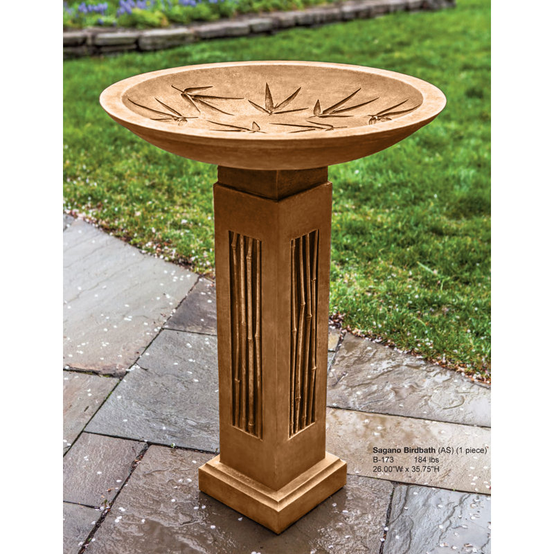 Sagano Birdbath, Travertine