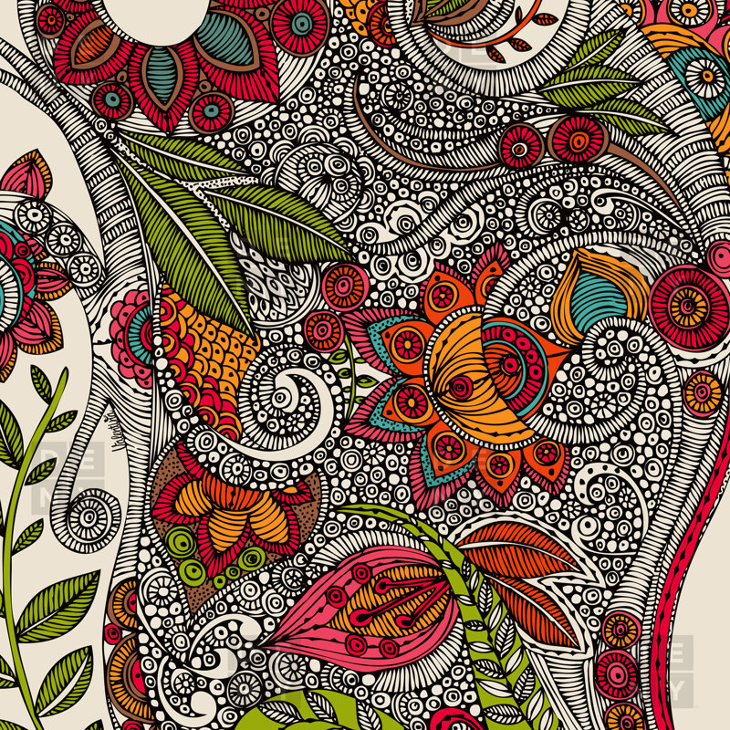 Rideau de douche simple Flowers, Floral 2