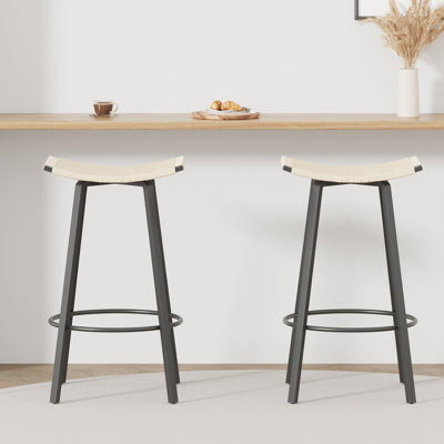 Chaises de salle à manger ergonomiques, siège, structure en métal, largeur de 20,47 po, polyvalente pour la cuisine intérieure et extérieure à hauteur de comptoir, hauteur de 26,13 po