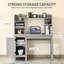 Bureau d'ordinateur avec huche et armoire Farmhouse-893071236