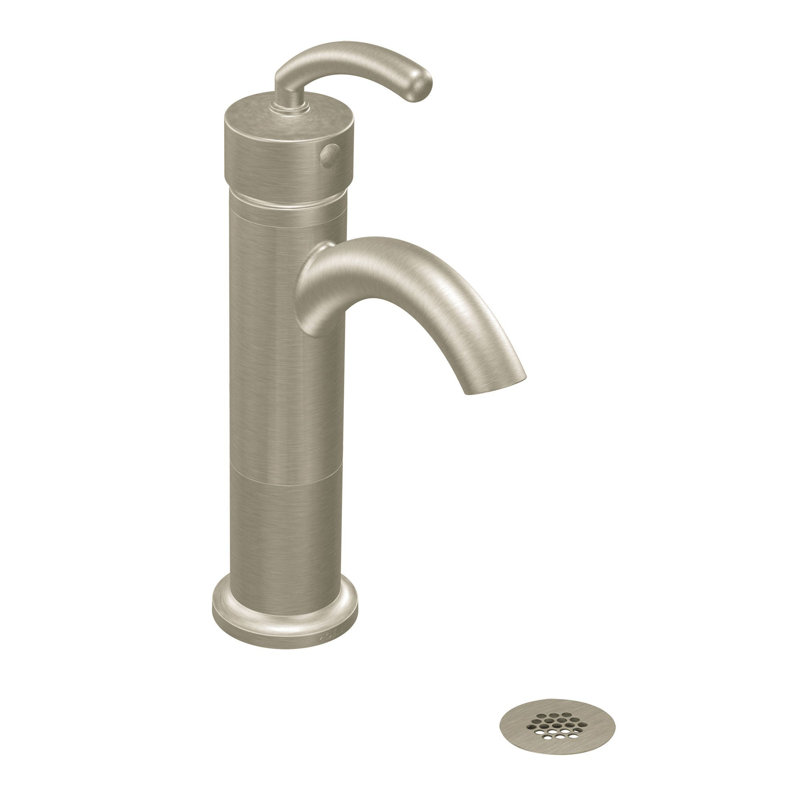 ICON Single Hole Low Arc Bathroom Faucet, Brushed Nickel