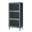 Range-chaussures 3 portes en métal, armoire de rangement pour chaussures autoportante moderne, rotin en métal, pour vestibule