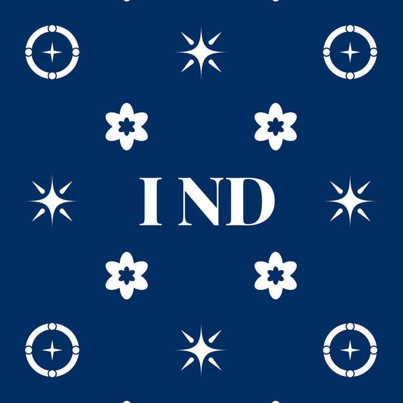 Coussin tissé et fermé Indianapolis, Bleu / blanc