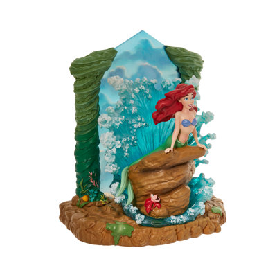 Figurine Disney La Petite Sirène avec vagues rugissantes 9 pouces