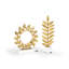 2 Piece Leaf Artifacts Sculpture Set