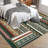 6x9 Area Rug Washable Distressed Vintage Carpet for Living Room  Southwestern Tribal Geometric Floor Cover for Bedroom Dining Room Non Slip Low Pile Neutral Patchwork Rug, Green-1103658654