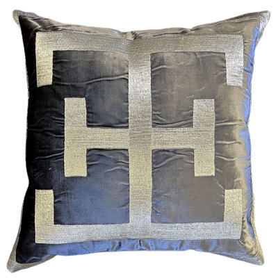 Logo Velvet Square Pillow Cover & Insert