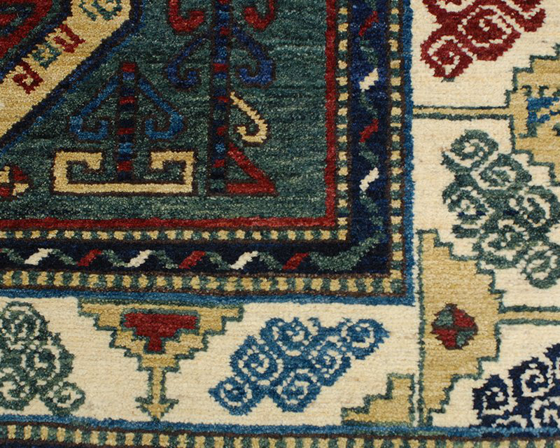 Sevan Wool Southwestern Area Rug in Beige/Green