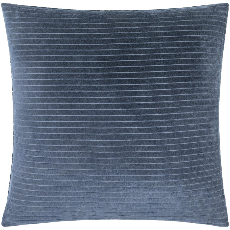 Coussin Alda, Bleu foncé, Housse de coussin seulement - sans coussin, 18 po x 18 po