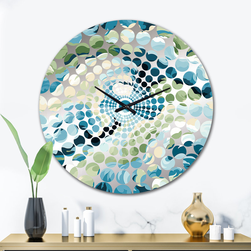 Coastal Concealment Flow - Abstract Wall Clock, Large