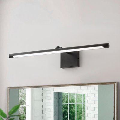 1-Matte black dimmable wrought iron LED mirror front light