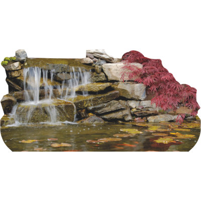 SP13315 - Étang de jardin, cascade, carton, découpe, debout, debout