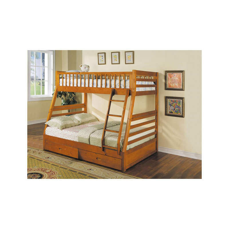 Edgin Kids Bunk Bed, Twin Over Full, Gray
