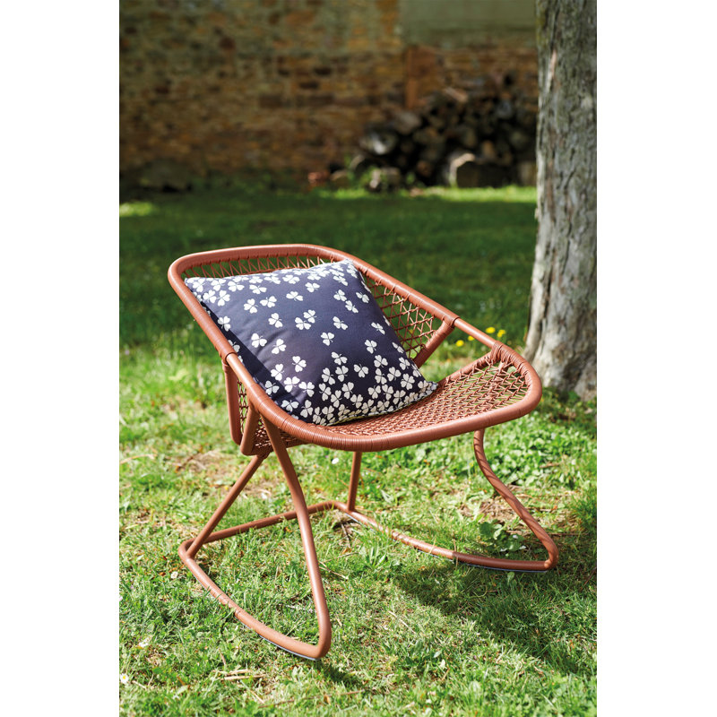 Sixties Outdoor Rocker Chair, Red Ochre