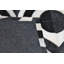 Tapis noir/crème fait main vache Guillen-990399222