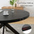 45.3"  Round Dining Table Set For 4, Extendable Wood Table With Faux Leather Chairs, Modern Kitchen Dining Room Set-1725856923