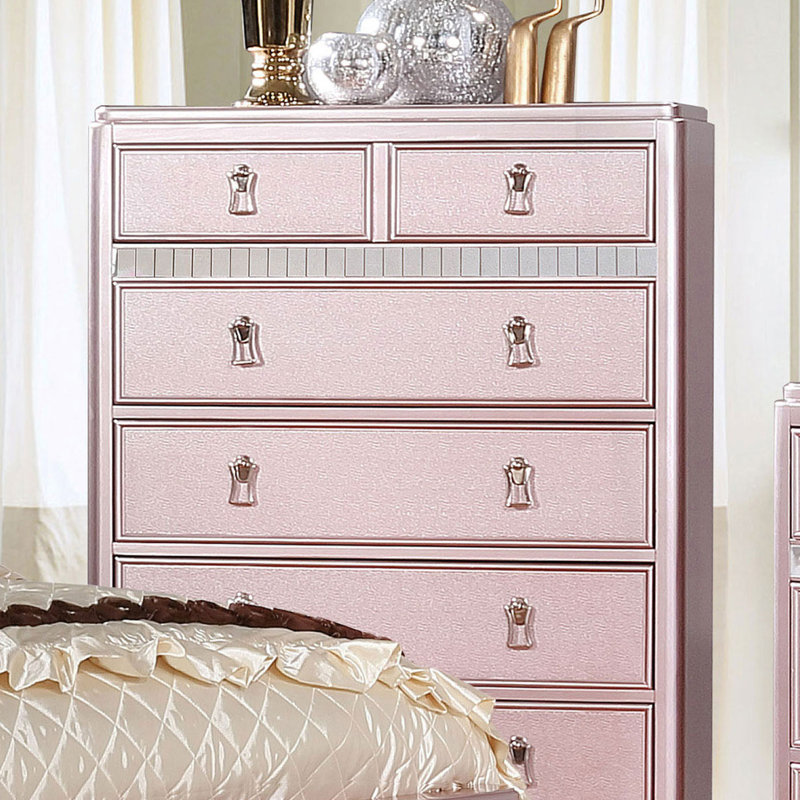 Mobilier de chambre à coucher de style contemporain avec garniture de miroir 1pc