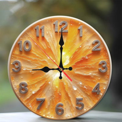 Horloge orange, chiffres de l'eau