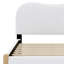 Upholstered Platform Bed With Wood Supporting Feet And  Trundle Bed