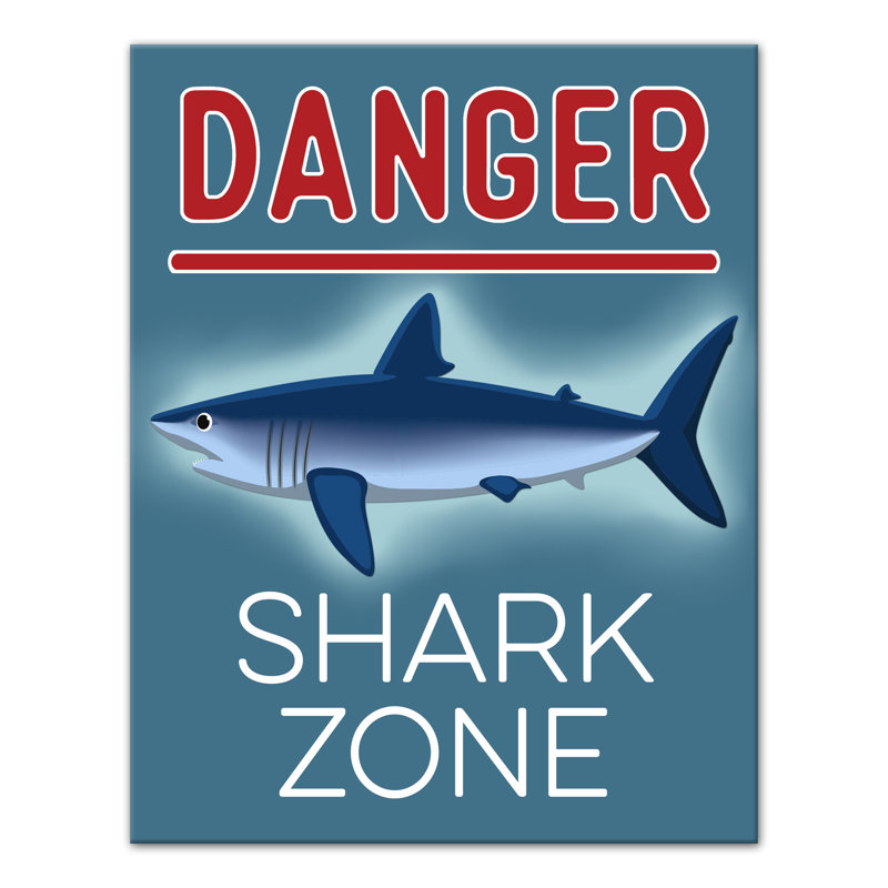 Art sur toile Boyle Shark, H 14 po x l 11 po x P 1,25 po