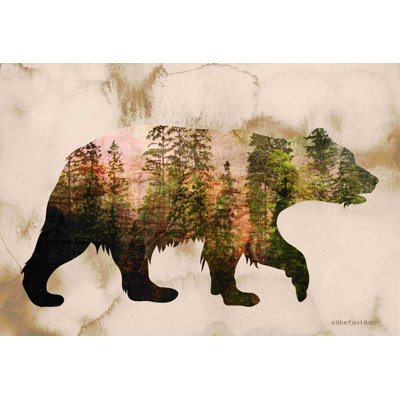 " Brown Woods Bear Silhouette "