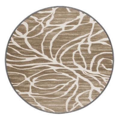 Machine Washable Abstract Gray Area Rug