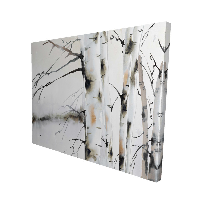 Winter Birches - Trees Landscapes Canvas for Home Decor