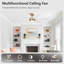 54" 6 - Blade Dimmable Ceiling Fan With 3CCT LED Lights And Remote Control