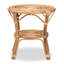 Table basse en rotin à 4 pieds avec rangement