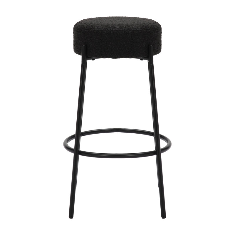 Rogina Upholstered Counter Stool, Black