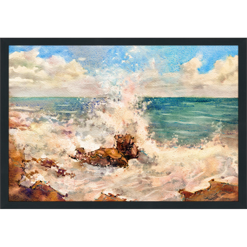 « rocky », reproduction d’art encadrée, H 35,5 po x l 51,5 po x P 0,75 po