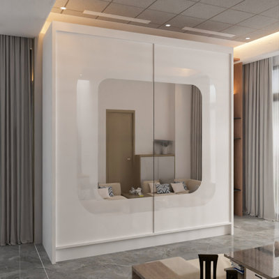 Chorley Sliding Mirror Door Wardrobe – Modern Freestanding Bedroom Storage in 2 Sizes and 5 Colour Options