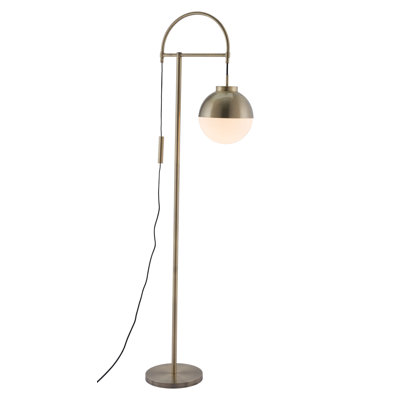 Lampe sur pied Waterloo blanche et bronze