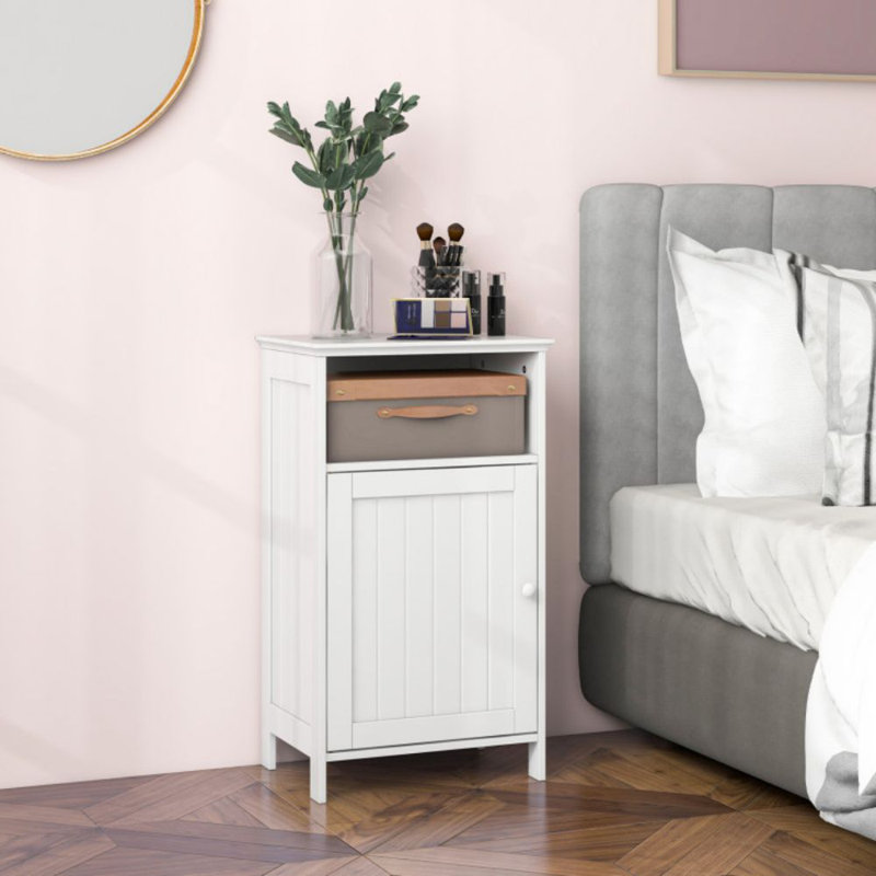 Armoire à linge autoportante Hallmundur, Blanc