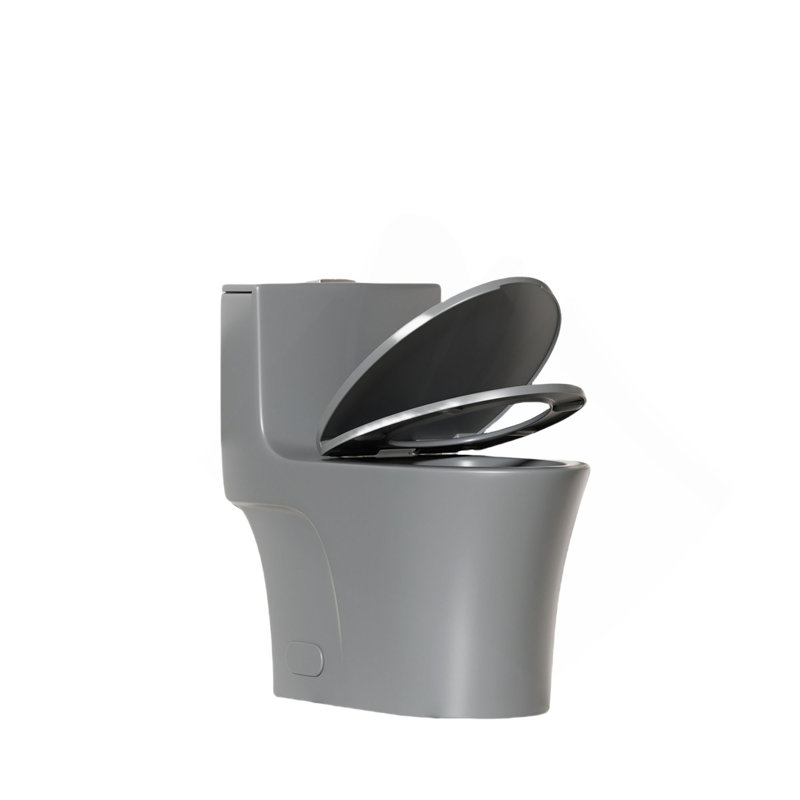 1.1/1.6 GPF Tornado Flush One-Piece Toilet Elongated, Siphonic S-trap 12",Soft Closing Seat, Button on Tank top ,Powerful Dual Flush MAP 1000g, Comfort Chair Seat ADA Height 17"
