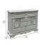 Commode large 6 tiroirs, base festonnée Auri Kids, bois gris