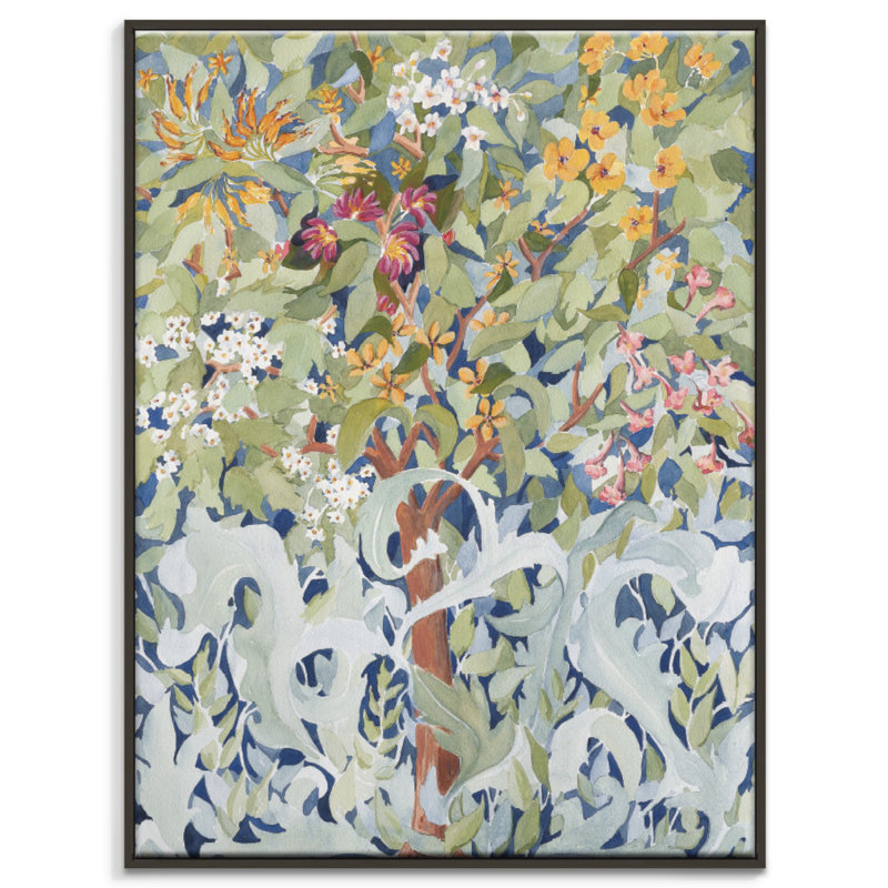 Botanical Tree by Catherine Fitzgerald - Print on Canvas, 51cm H x 41cm W , Black 