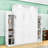 Rashem Wood Murphy Bed with Shelves and LED Lights-883310332-883310306