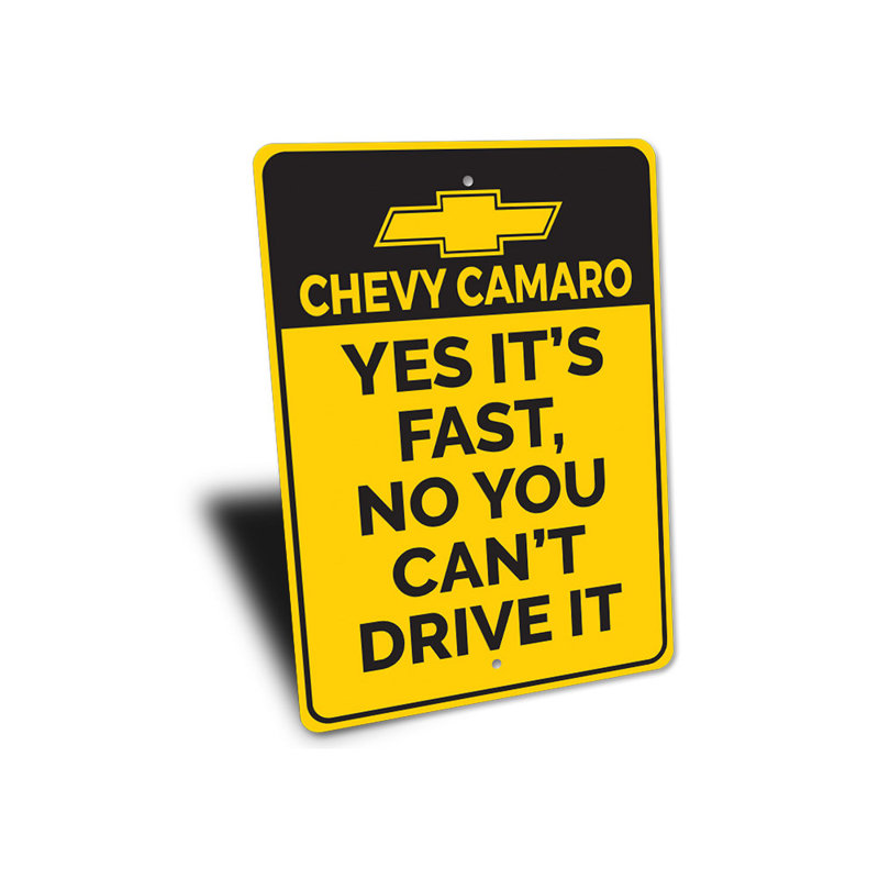 Plaque Camaro, H 18 po x l 12 po x P 0,06 po