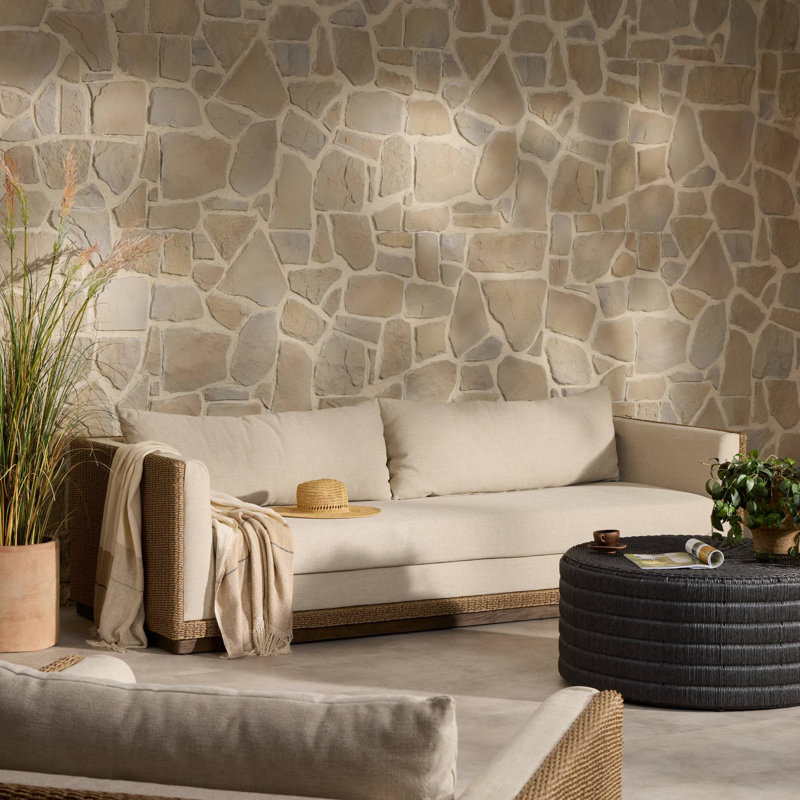 Cabot Outdoor Sofa-96''-Alessi Buff
