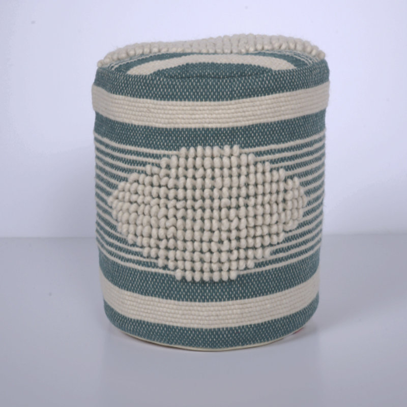 Repose-pieds cylindrique en tissu, repose-pieds