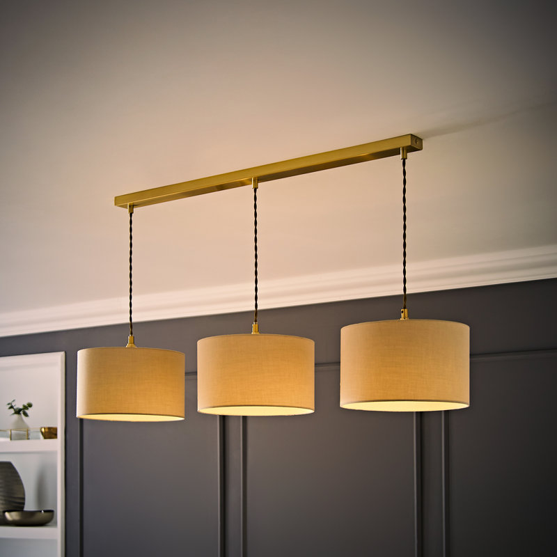 Albeiro 3 - Light Pendant, Brushed Gold, No, Beige