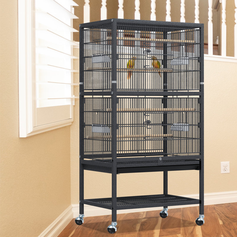 Cage à oiseau Kellerman, Noir, H 40,5 po x l 19 po x P 18,1 po