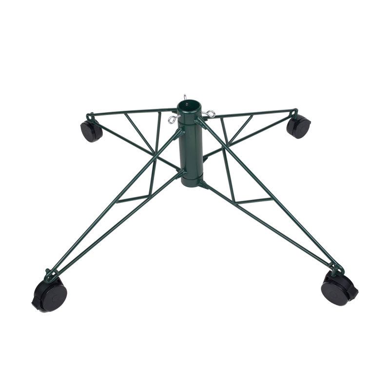 Rolling Metal Tree Stand, 5" H x 21" W x 21" D